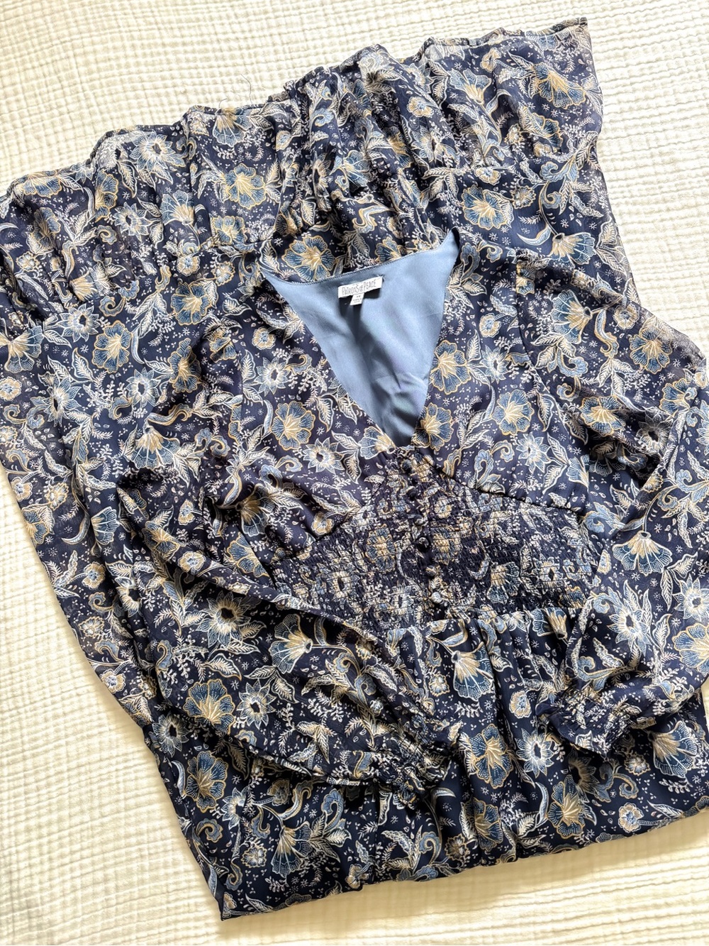 Patrons Of Peace Floral Long Sleeve Maxi Dress